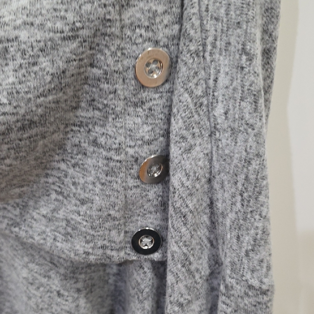 Ruby Rd. Light Gray Cowl Neck Sweater - image 3